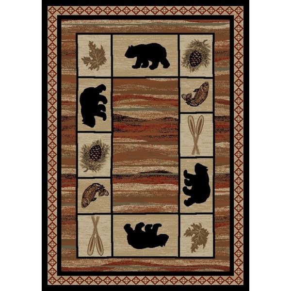 Sleep Ez 3 ft. 11 in. x 5 ft. 3 in. Hearthside Vogel Area Rug, Multi Color SL2621682